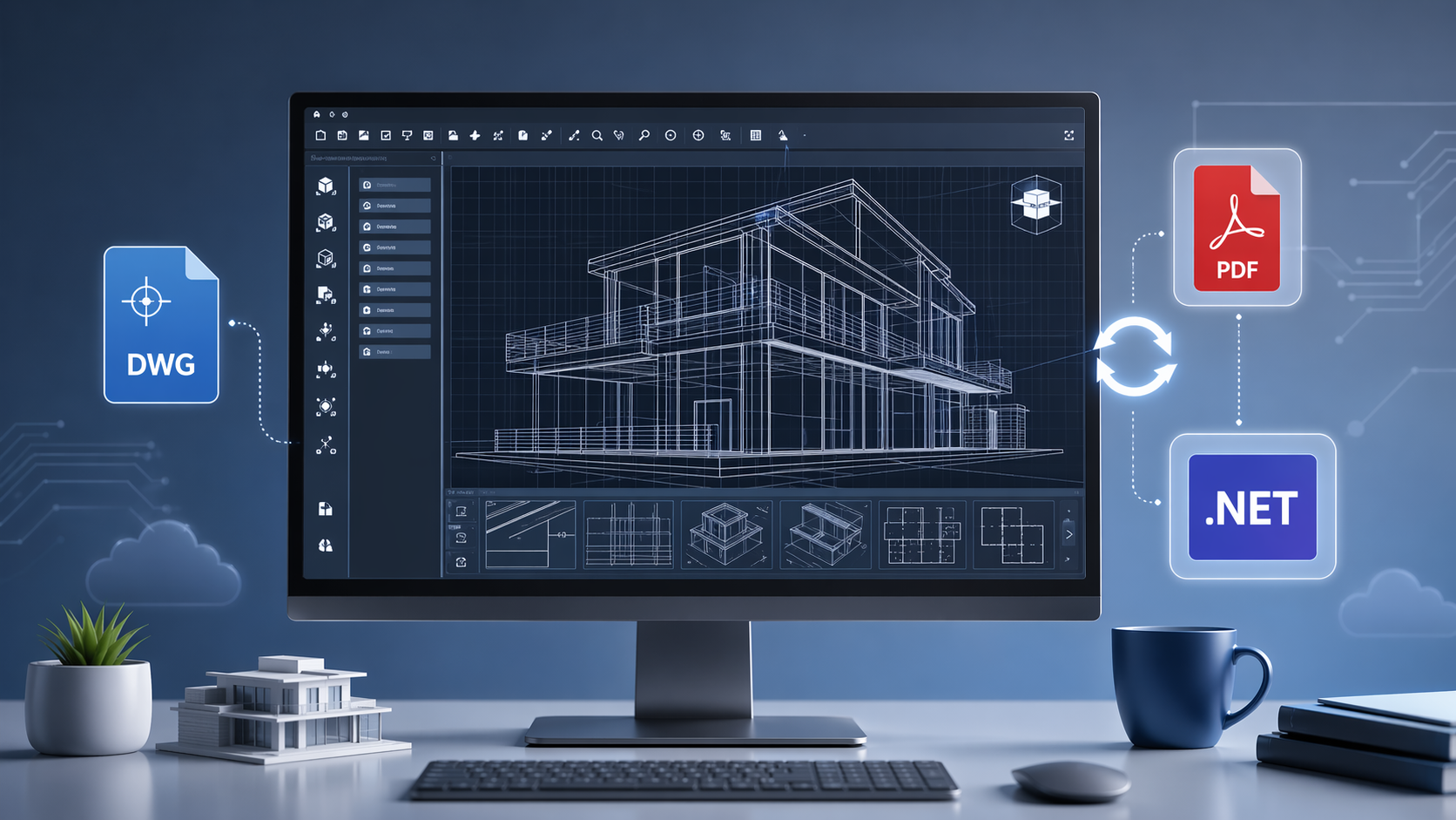 Онлайн просмотрщик чертежей DWG/DXF CAD